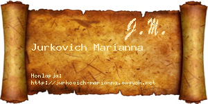Jurkovich Marianna névjegykártya